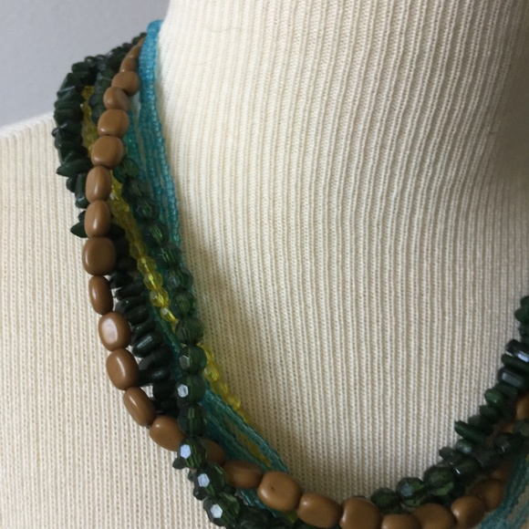 Multi Strand Beaded Twist Necklace - Picture 4 of 7